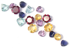 Fancy cut genuine gemstone beads in our keshi pearl jewelry