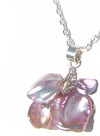 keshi pearls and amethyst pendant