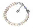 Birthstone Bracelets $25, in cultured freshwater pearls, sterling silver and round SWAROVSKI Crystal birthstones. 