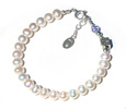 Birthstone Bracelets $25, in cultured freshwater pearls, sterling silver and round SWAROVSKI Crystal birthstones.